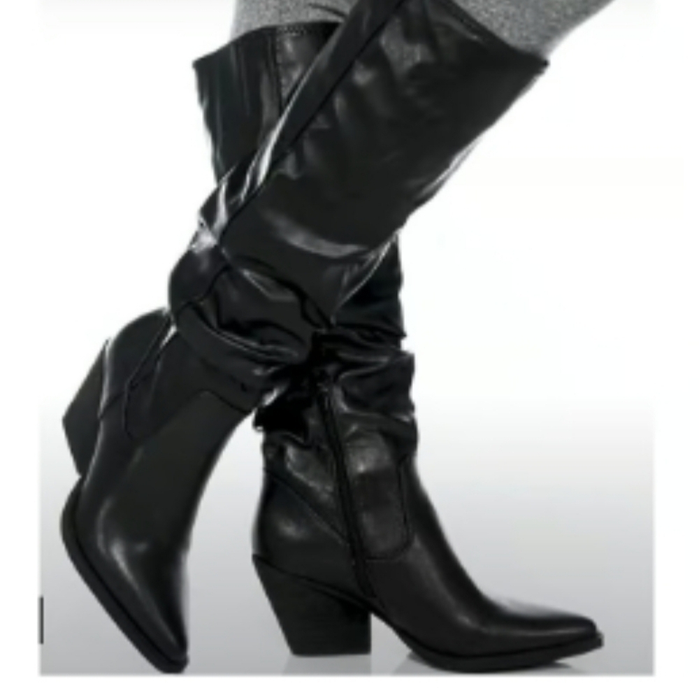Zodiac Black Leather Women's Boots Size 7 NWOT